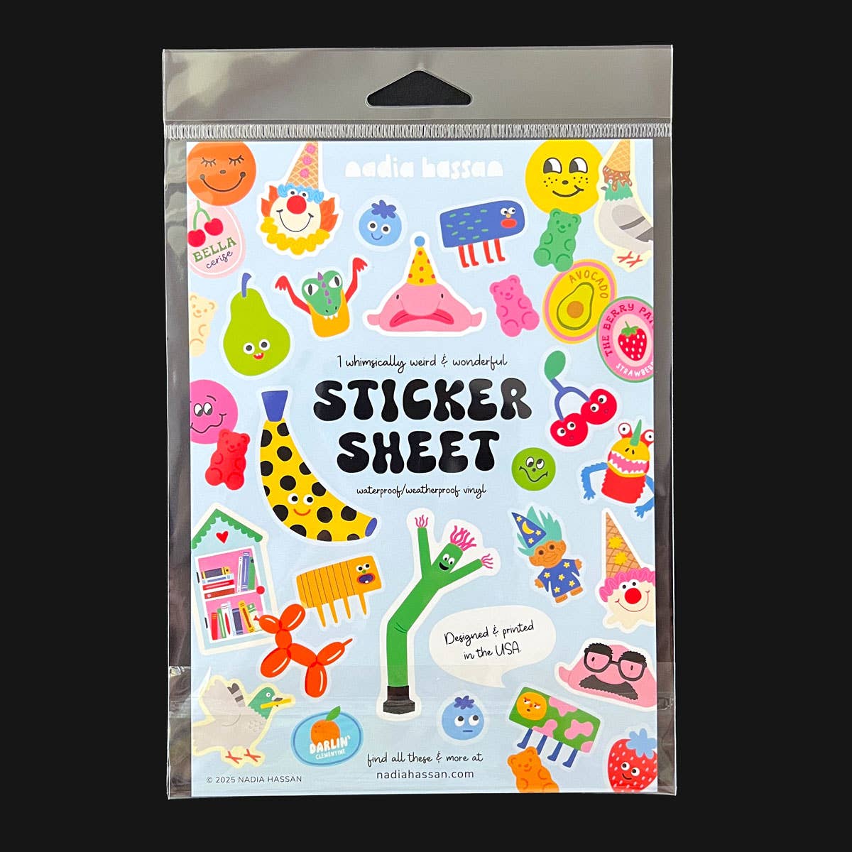 Nadia Hassan – wholesale Sticker – Finger Puppet Monsters 5x7 Sticker Sheet2