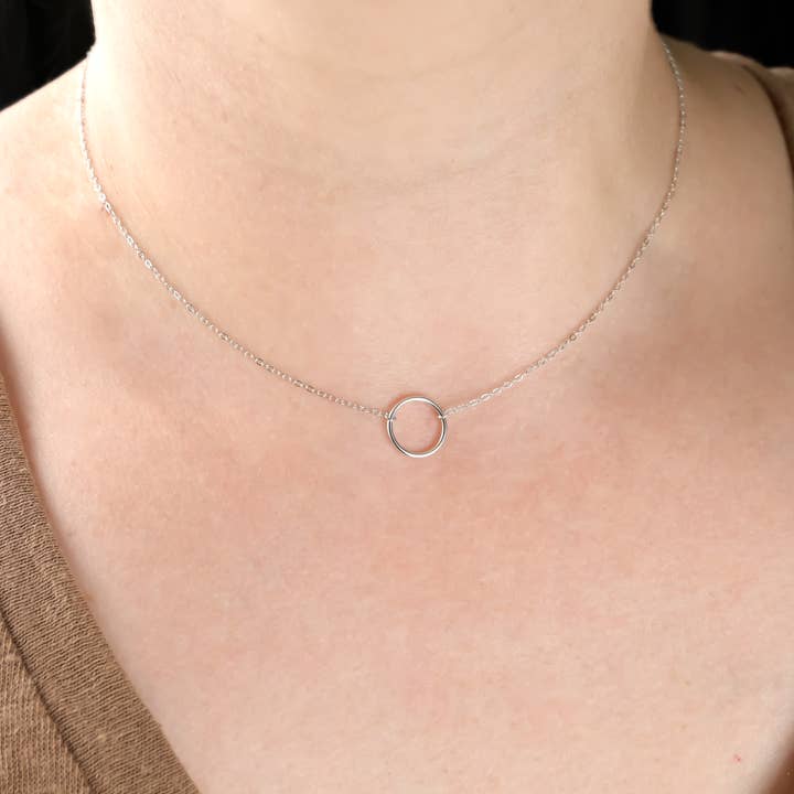 Blueyejewelry - Wholesale Pendant/Charm Necklace - Interlocking Circles Necklace - 925 Silver Circle Necklace10