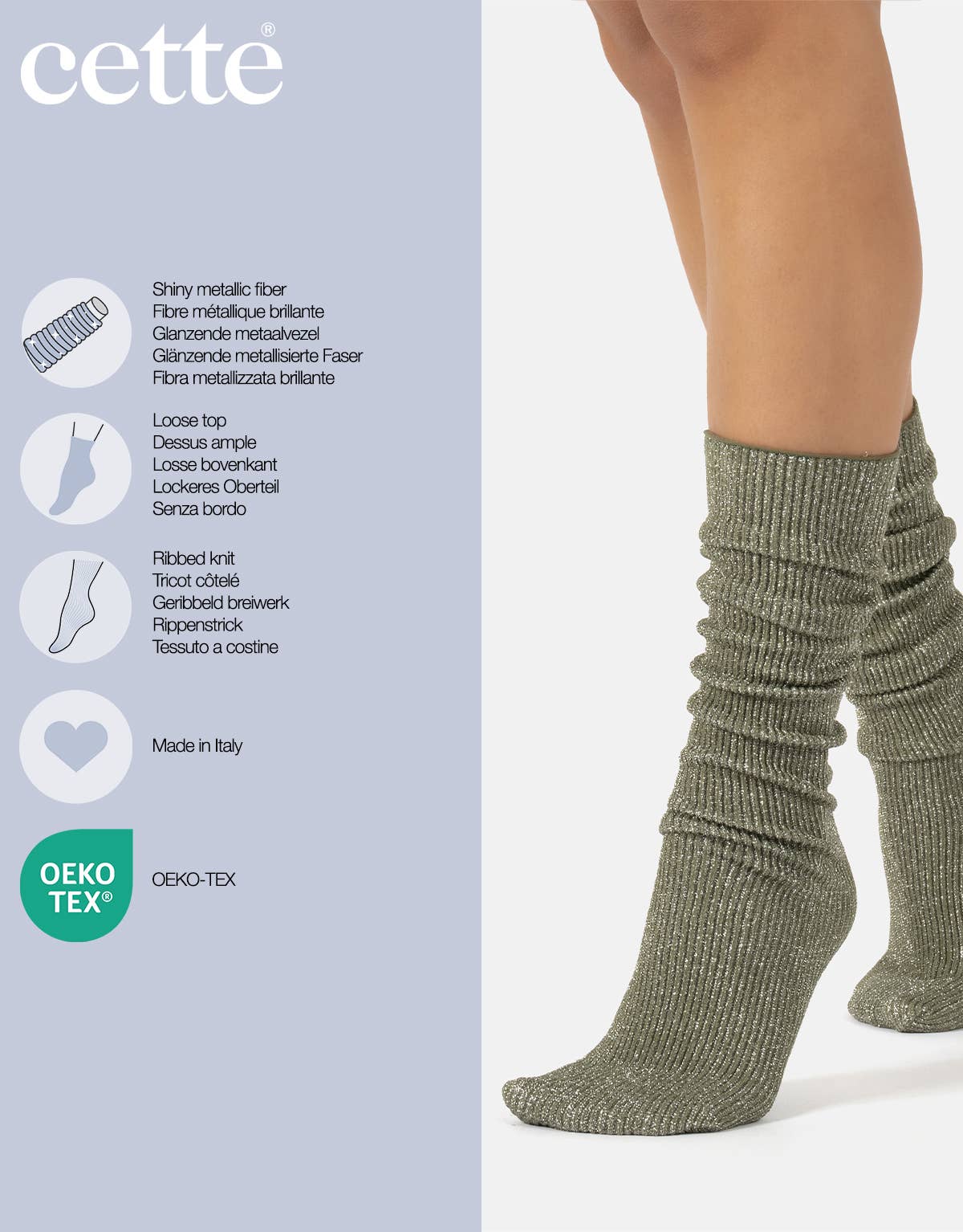 Cette - Wholesale Socks - Women's - Ribbed Socks, Shiny Socks for Women, Dresses for Women39