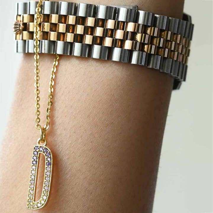 Adult's Initial Watch Charm - D for wholesale by Elaa