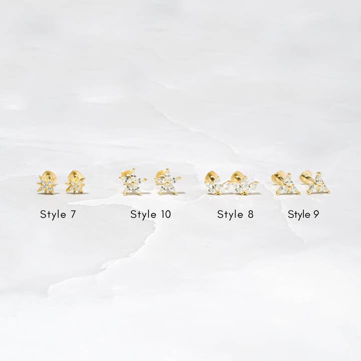 Sami Jewels – Engroshandel Ørestikkere – Enkelt flad ryg øreringe0