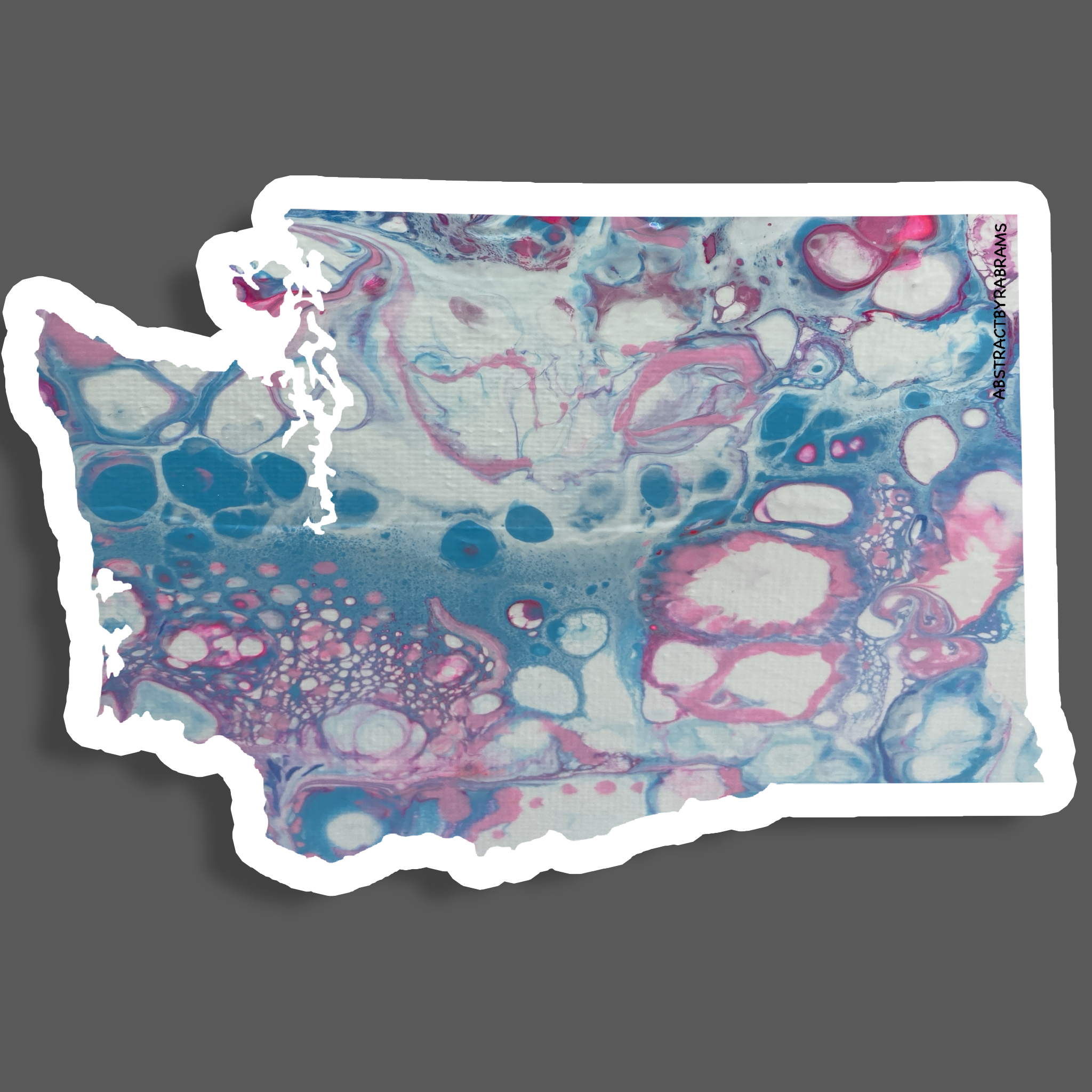 AbstractbyRabrams - Wholesale Sticker - LGBTQ Washington State Sticker Non Binary Pride Trans Pride0