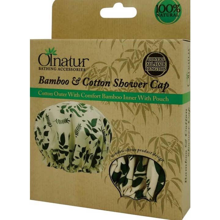 Max-Link Solutions Ltd - Wholesale Showercap - Olnatur Bamboo & Cotton Shower Cap, Natural Bath Hat