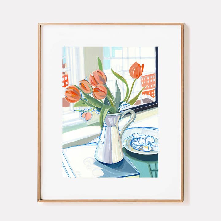 "Tulips" Signed Archival Giclee Print for wholesale by Anissa Riviere Art and Prints
