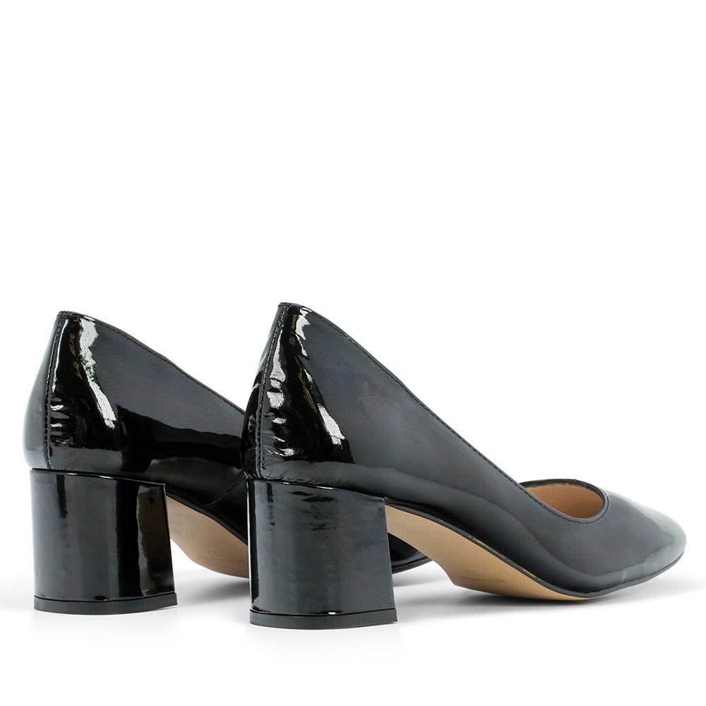 Elodie - Wholesale High Heels - Women's - SOPHIE BLACK LEATHER PUMPS6