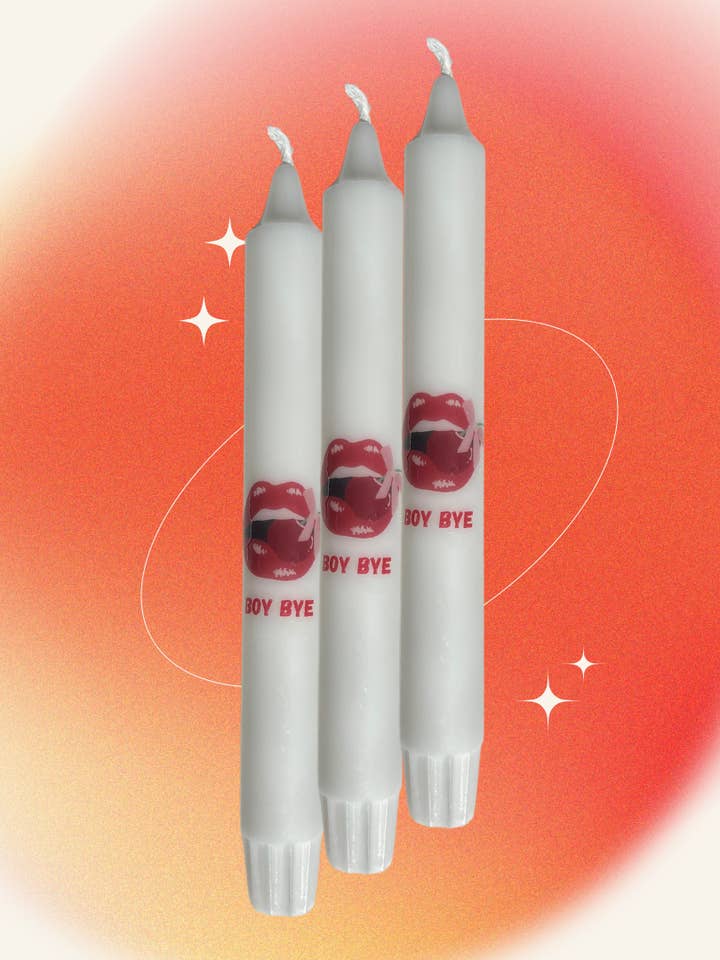 Trendy taper candles | Boy bye | Vegan Stearin | CT-305 for wholesale by Galleria Lucia