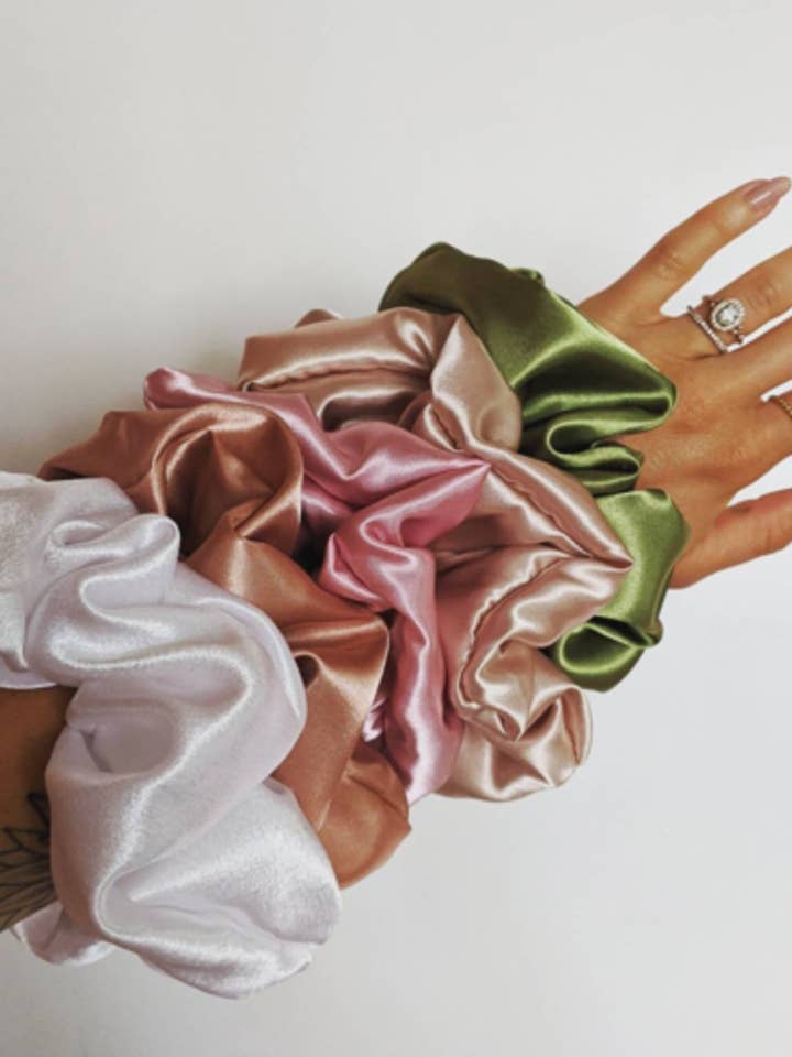 Silky Jumbo Scrunchie for wholesale by Love Scout Designs