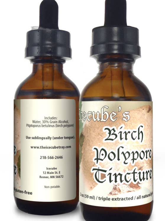 Icecube Urter Birk Polypore Tinktur for engroshandel hos Icecube Herbals LLC