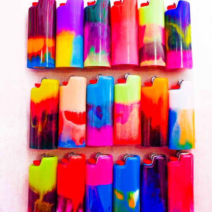 Resin at the Disco – Großhandel Feuerzeug – Gino Feuerzeughalter aus Harz mit austauschbarem Bic-Feuerzeug6