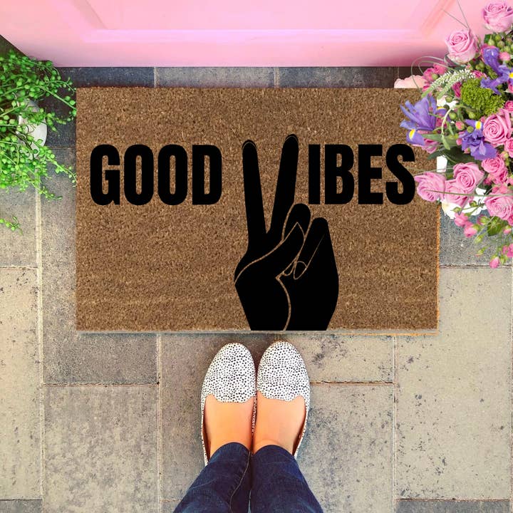 Good Vibes - Peace for wholesale by Walk All Over Me Doormats