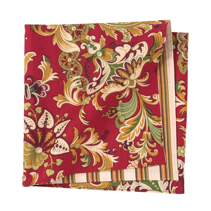 C&F Home - Wholesale Dinner & Cloth Napkin - SALE Jocelyn Red Floral Napkin0