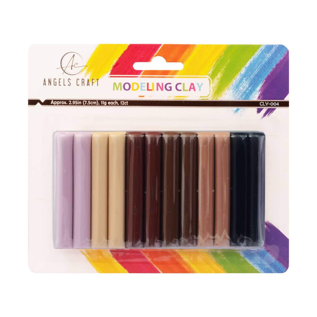 Angels Craft – wholesale Craft supplies – Modeling Clay w/ 12 Assorted Colors2