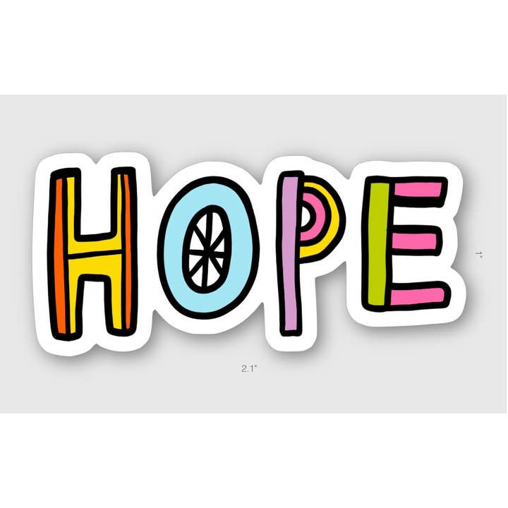 Hope Rainbow Affirmation - Vinyl-Aufkleber für den Großhandel von Jenipher Lyn / Nightly Doodles