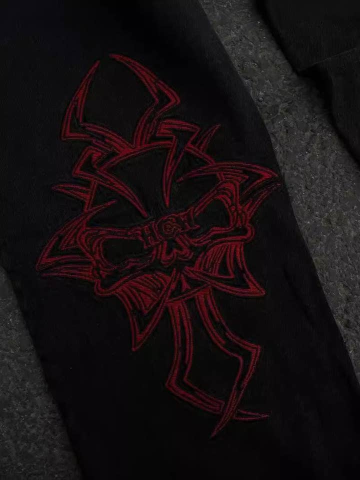 SALINA TRADING INC – wholesale Jeans – Women’s – Y2K Hip Hop Retro Skeleton Distressed Loose Fit Jeans7