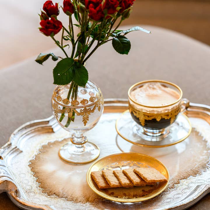 Arte Italica & Crown Linen Designs - Wholesale Vase - Vetro Gold Bud Vase - New1