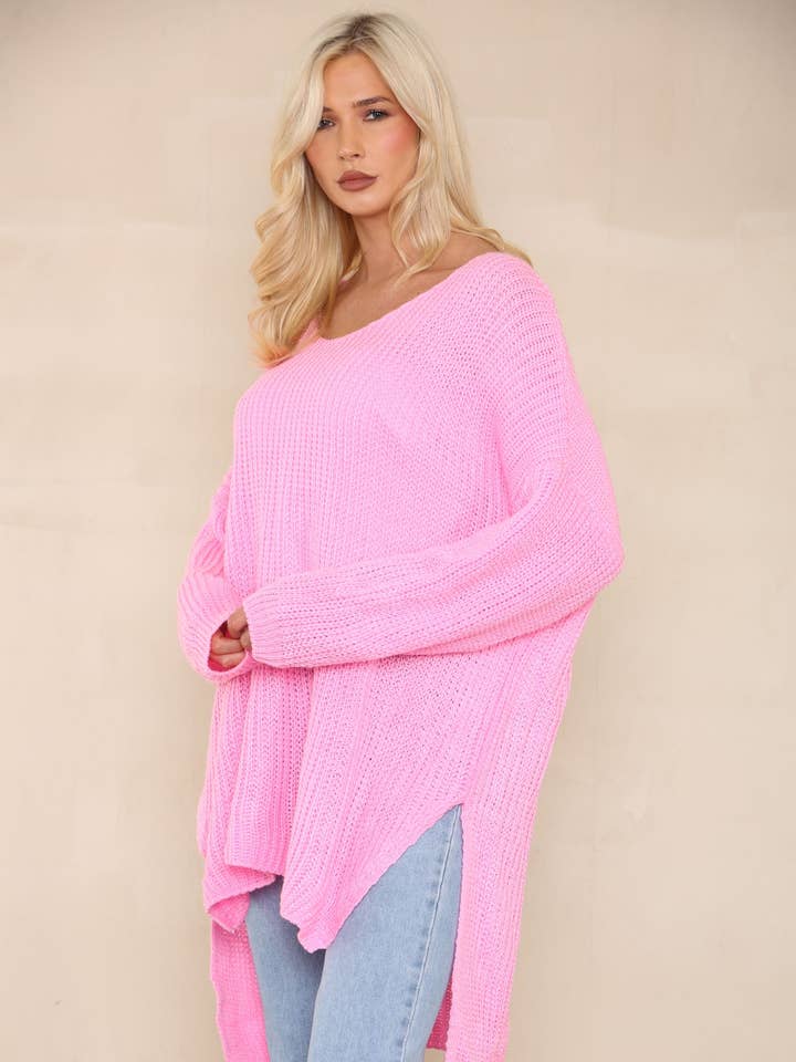 Miss Bold – Engroshandel Tunika - Dame – Italiensk overdimensioneret strikket jumpertop5