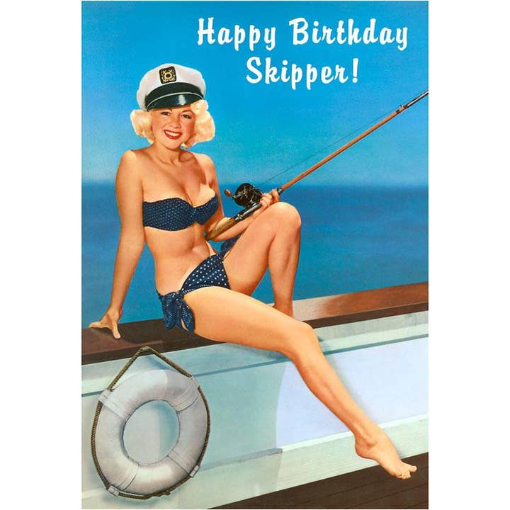 Greeting Card HB-311 Happy Birthday Skipper for wholesale by Found Image Press