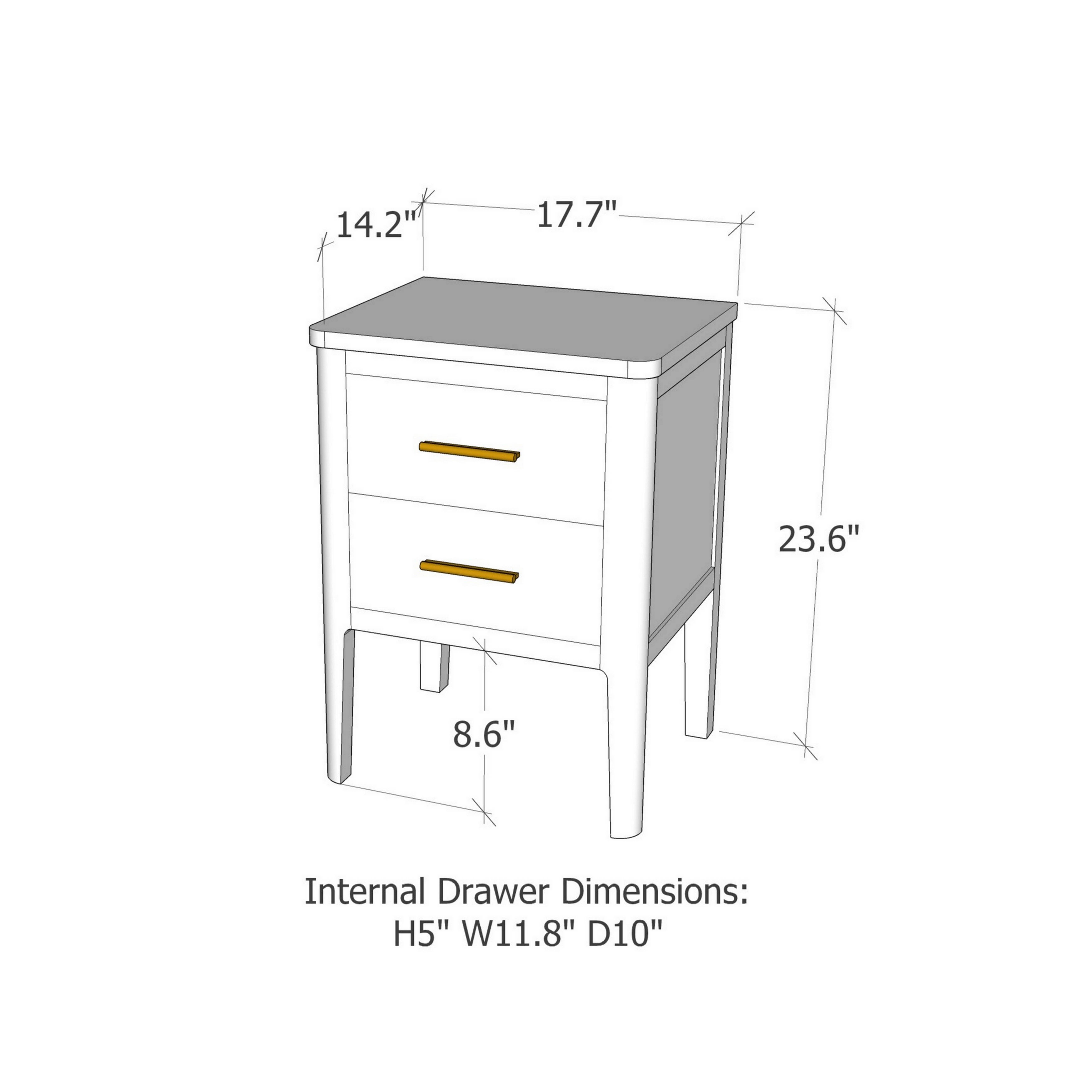 Greener Valley Trading - Vente Tables d'appoint - Table de chevet 2 tiroirs Arise-Sun - Série B - NB1015