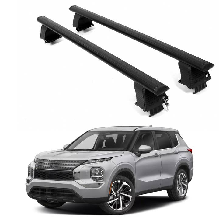 ERKUL Roof Rack Crossbars For MITSUBISHI OUTLANDER 2022-2026 Naked Roof Aluminum Black for wholesale by Erkul Auto USA