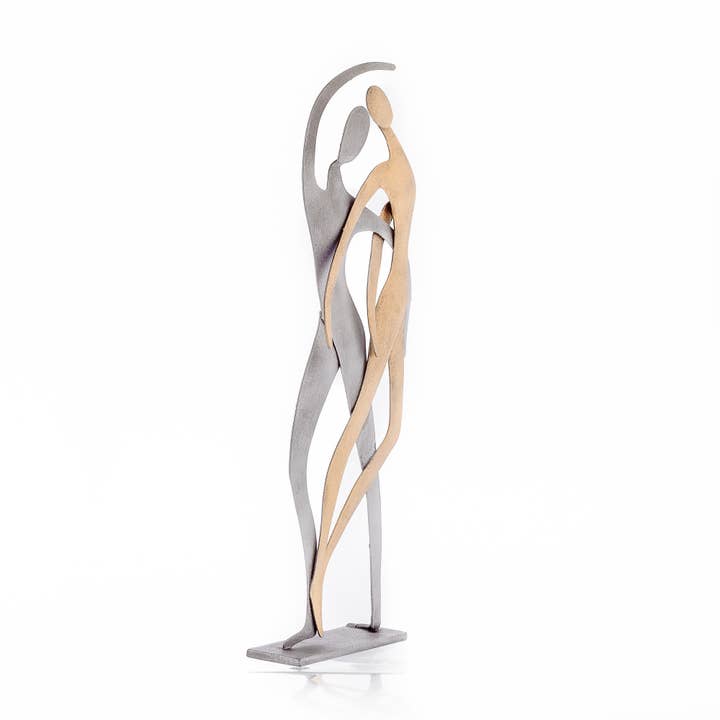 ARTIA LTD - Wholesale Decorative Figurine - Dancing Couple Figurines, Modern Metal Table Decor, 28cm1
