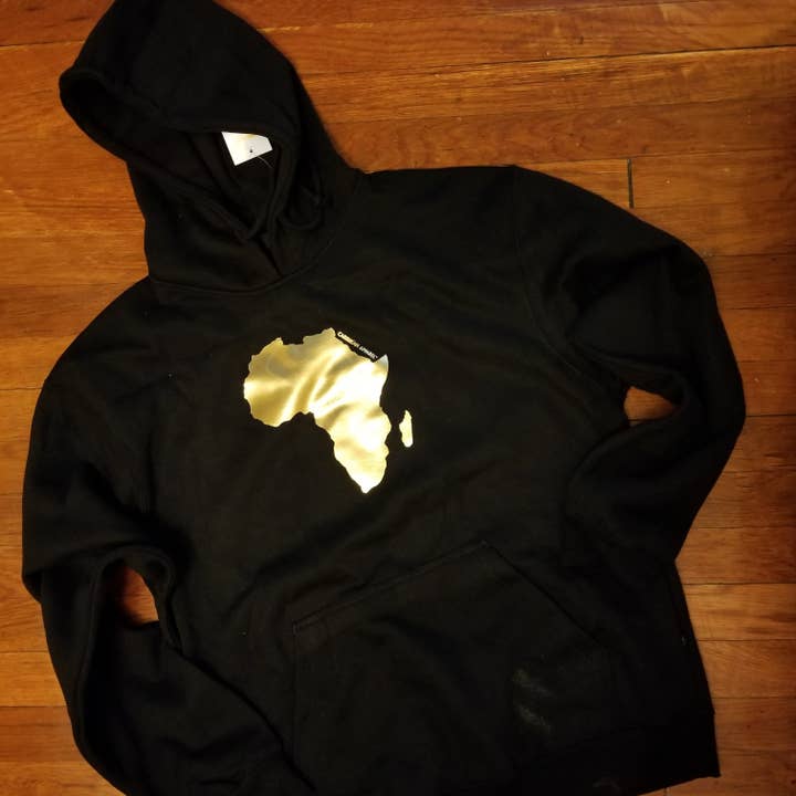 Sweat à capuche Africa Gold Foil pour la vente par Caribbean