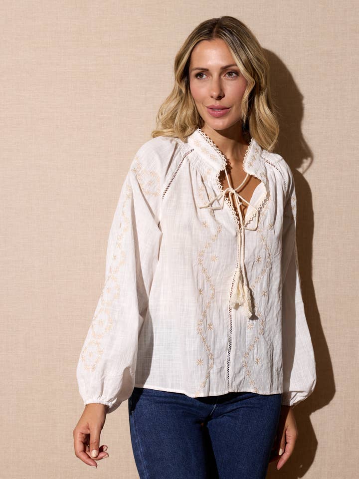 SWEET MAGIC MODA Y COMPLEMENTOS - Wholesale Blouse - Women's - LONG SLEEVE COTTON BLOUSE7