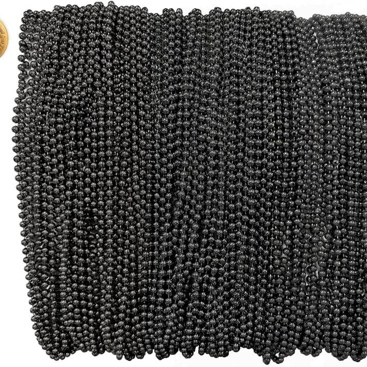 Mardi Gras Beads 33 inch 7mm, 12 Dozen, 144 Necklaces with Doubloon- Bulk Party Favors for wholesale by The Mardi Gras Krewe