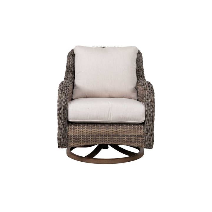 Beige Mitchell 4-Piece Wicker Sofa Set with Swivel Rocking Chairs for wholesale on Faire9