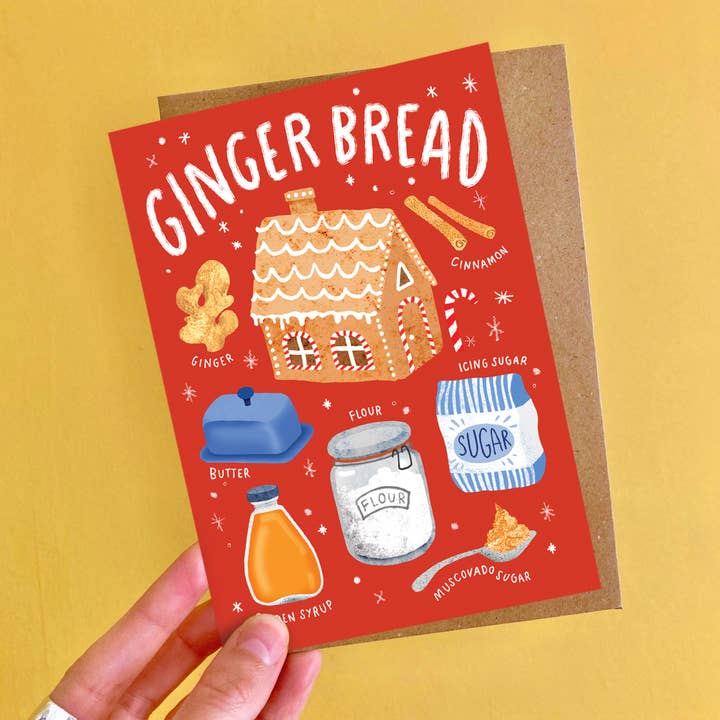 Emily Nash Illustration Greeting Cards - Wholesale Christmas card - Christmas Recipes 2 Multipack x8 | Pack of Christmas Cards3