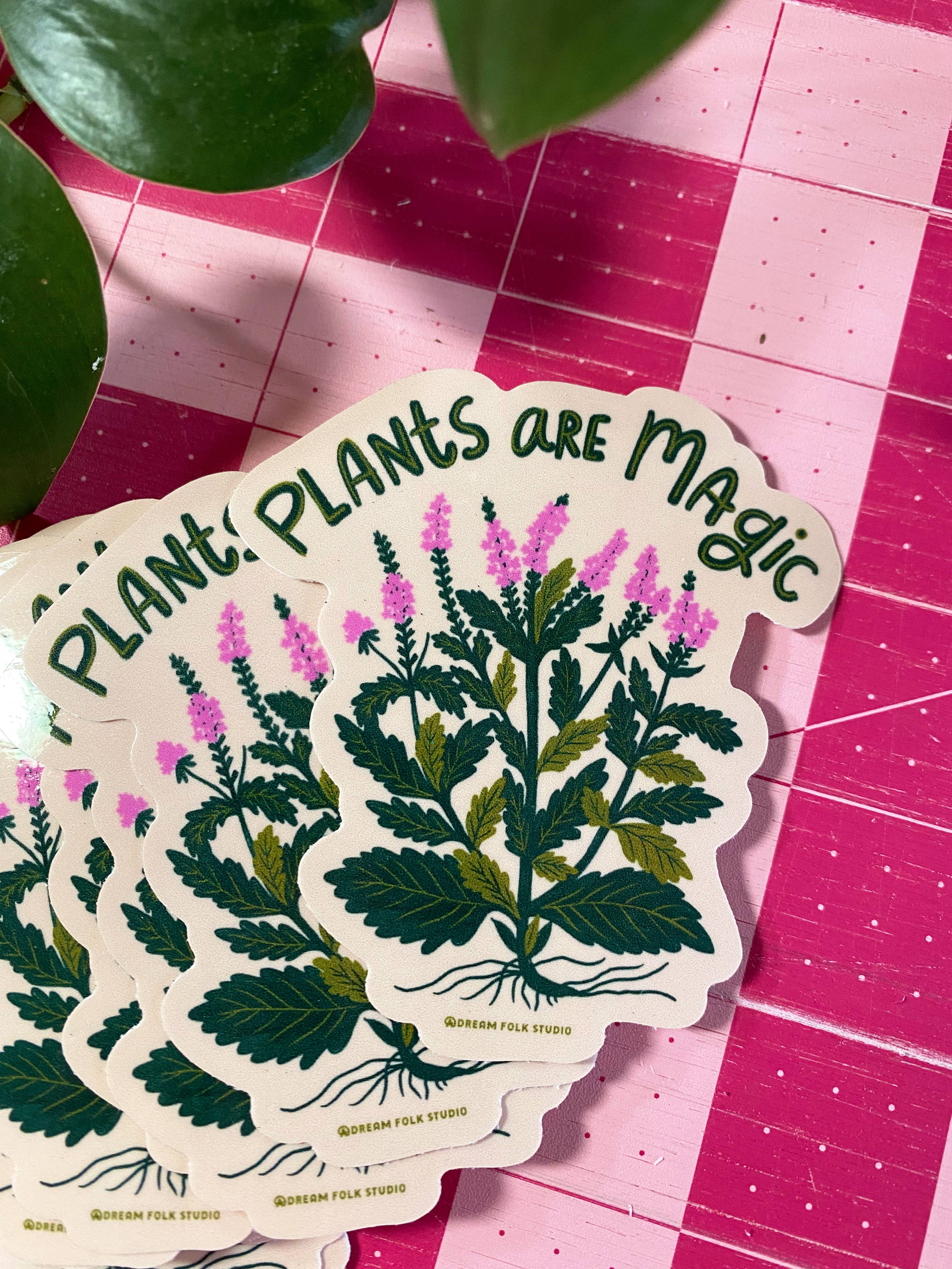 Dream Folk Studio - Wholesale Sticker - Plants are Magic Sticker - Vervain - Verbena Flower Decal1