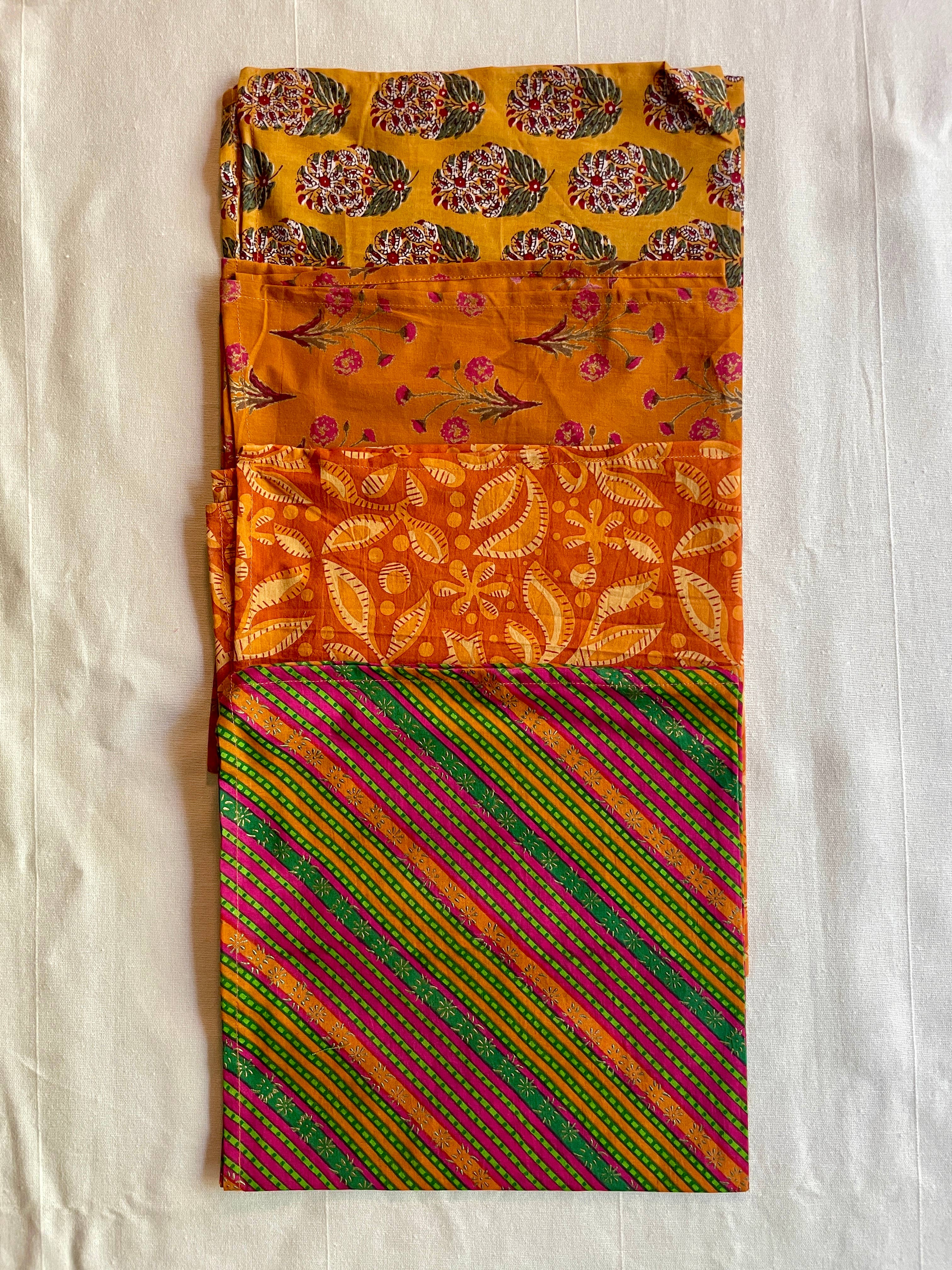 Curiosity - Wholesale Dinner & Cloth Napkin - Handcrafted 100% Cotton Block Print Cloth Napkin – Set of 413