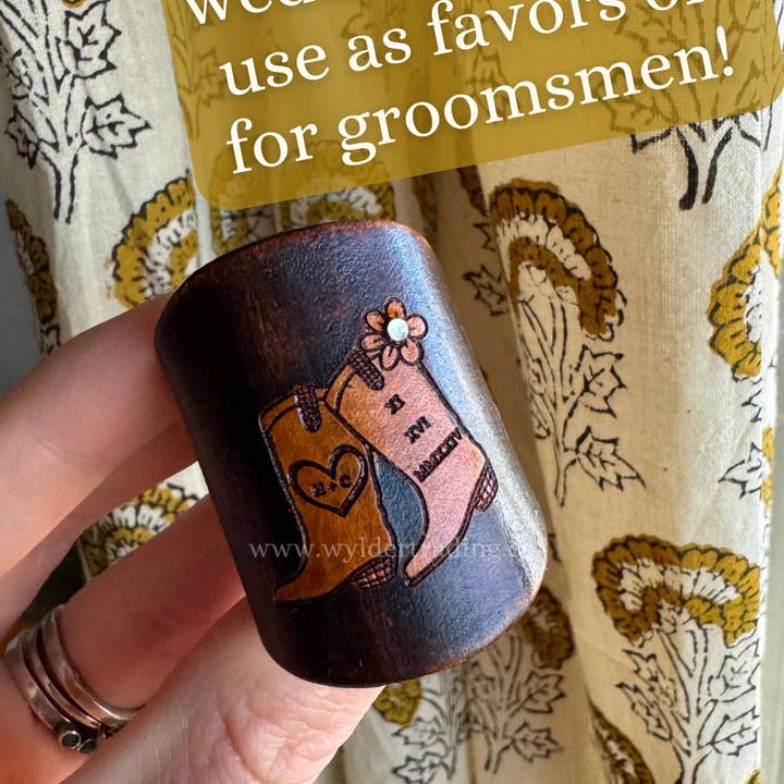 Wylder Trading Company - Wholesale Scarf Clip - Women's - Leather Bolo Scarf Slide 10+ | CUSTOM Logo or Wedding Favor9