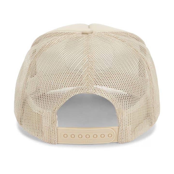 Pray For Cowboys Trucker Hat in Tan for wholesale on Faire6