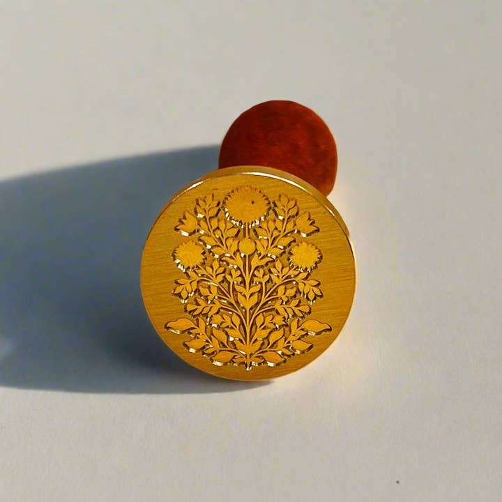 Elegant Floral Wax Seal Stamp - Botanical Design for Invitations & Crafts for wholesale by Soothi | Containers Of Creativity
