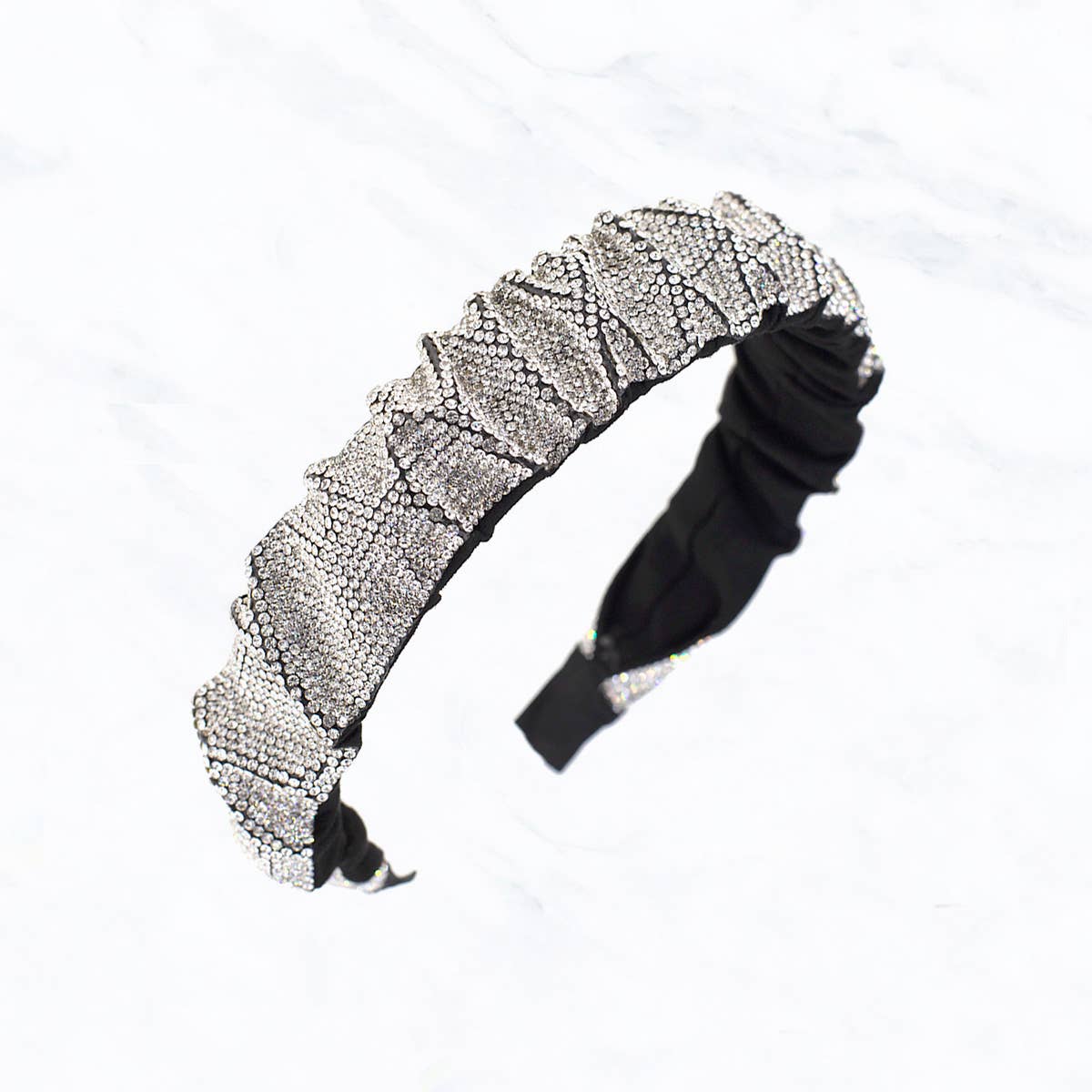 Suzie Q USA - Wholesale Fashion Headband - Women's - Ruffled Suede Stone Headbands0