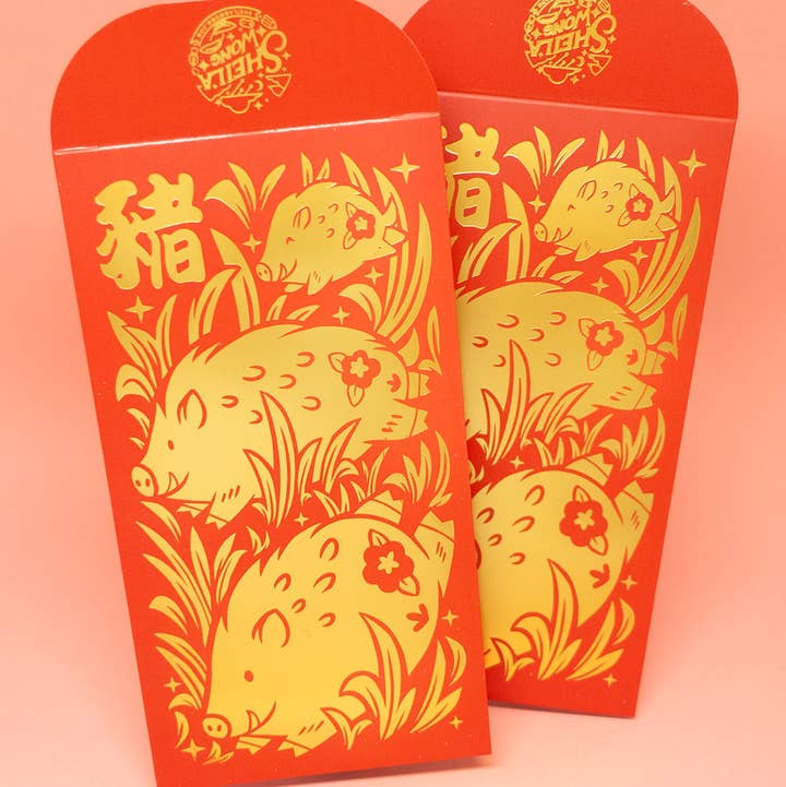 Sheila Wong - Wholesale Envelopes - Year of the Pig - Deluxe Red Envelope0