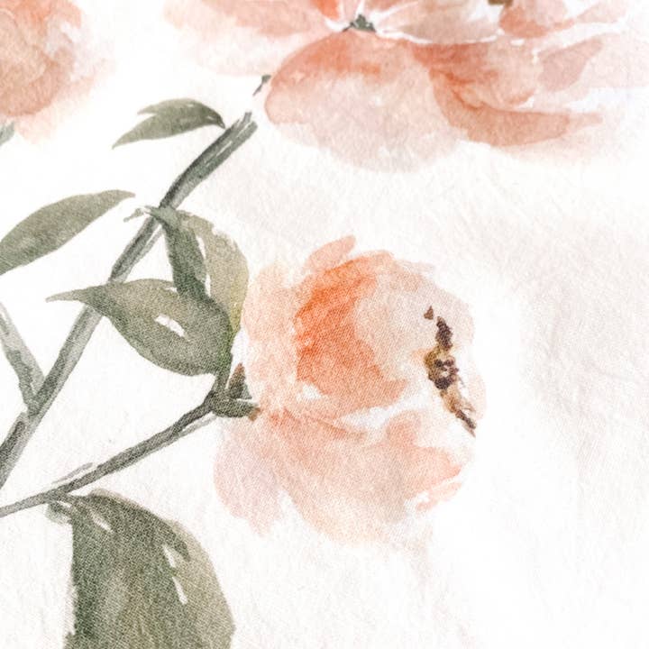 Art and Home co. - Wholesale Tea Towel - The Peony State 100% Cotton Tea Towel—Floral Indiana Design3