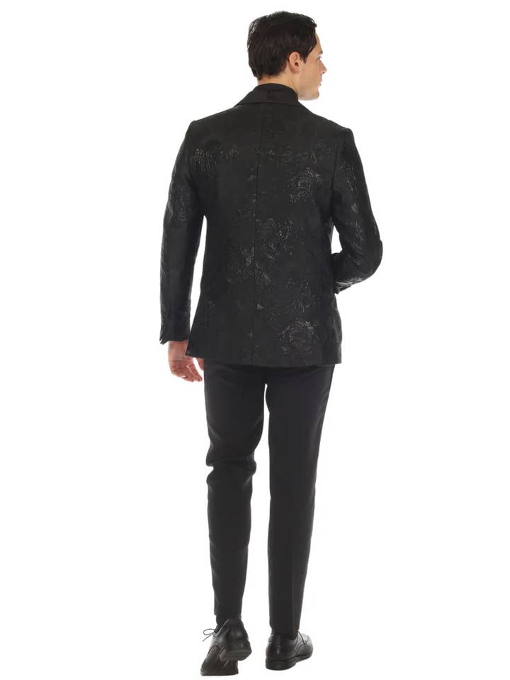 Ferrecci - Wholesale Blazer - Men's - Ferrecci - Men's Midnight Shaw Collar Tuxedo Blazer