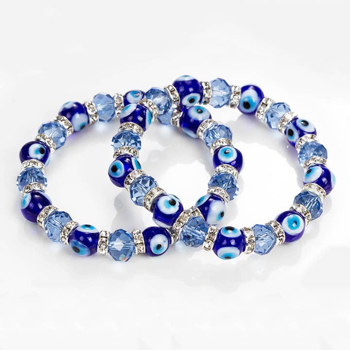 Ole - Wholesale Beaded Bracelet - Evil Eye Bead Stretch Bracelet