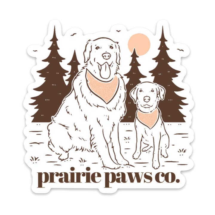 Prairie Paws Company Wasserdichter Aufkleber für den Großhandel von Prairie Paws Co.