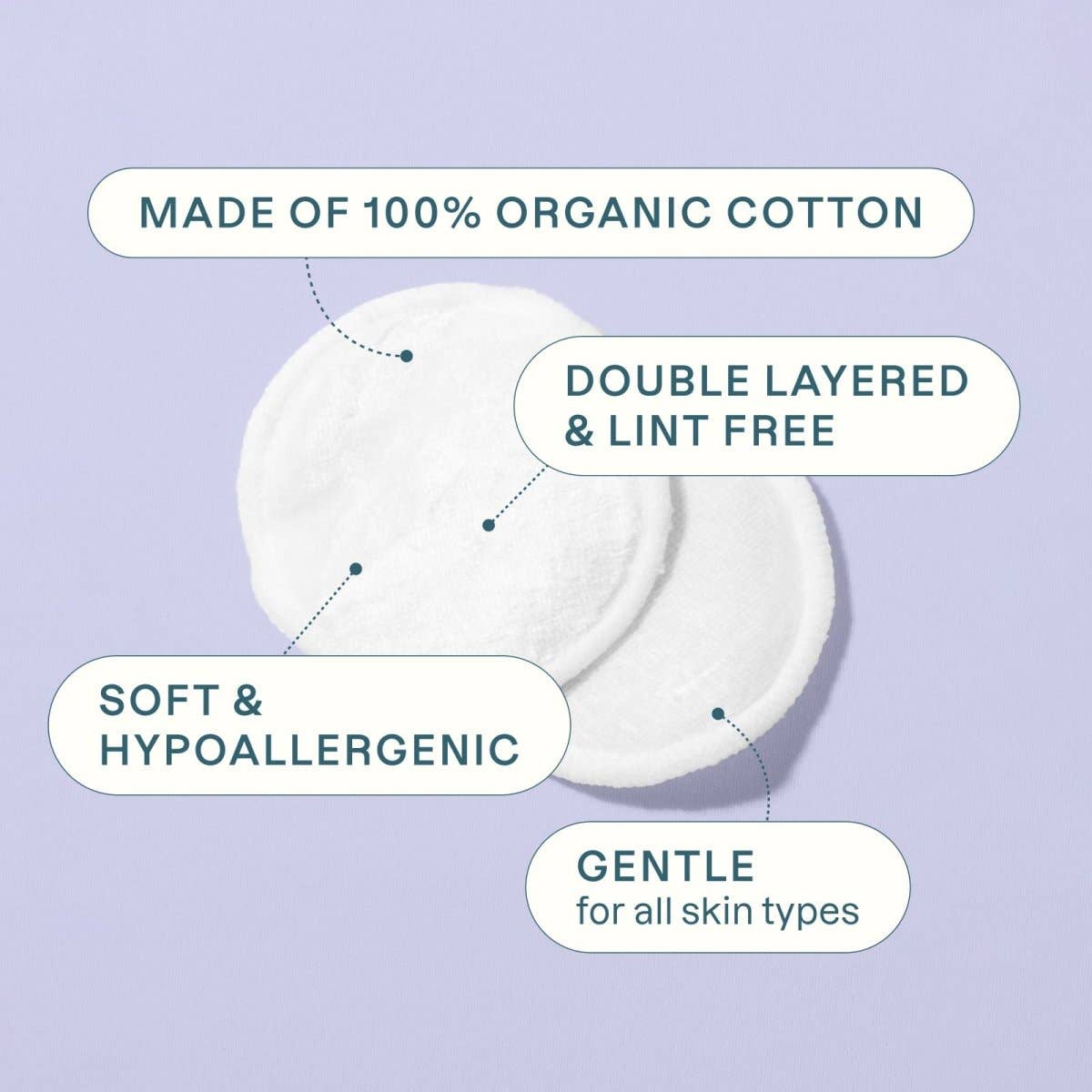 Cliganic - Wholesale Cotton Pad - Organic Cotton Rounds1