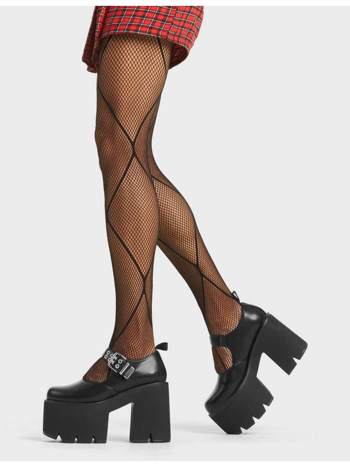 LAMODA - Wholesale Platform Heels - Women's - Lonely Eyes Chunky Platform Mary Jane Shoes