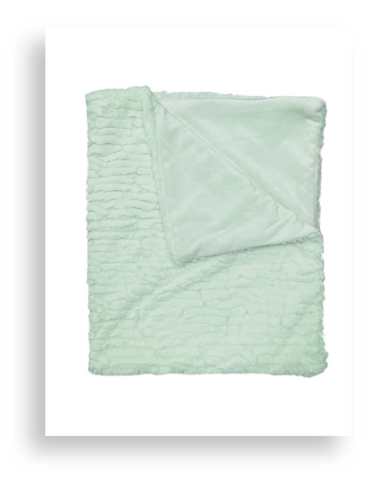Piccolo Bambino - Wholesale Bedding Blanket - Kids & Baby - Textured Faux Fur Stroller Blanket with Wooden Hanger