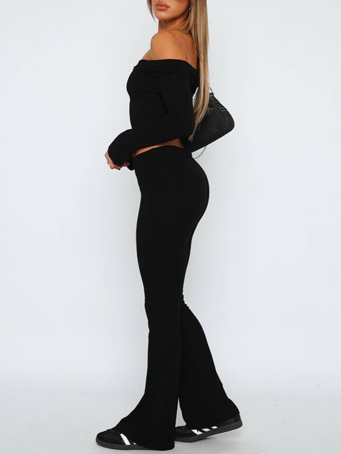 Rosa Clothing - Wholesale Pants - Women's - basic low rise flare pant7