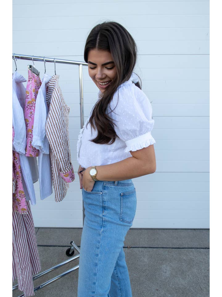 hey friends - Wholesale Blouse - Women's - Aspen Cotton Dobby Blouse1