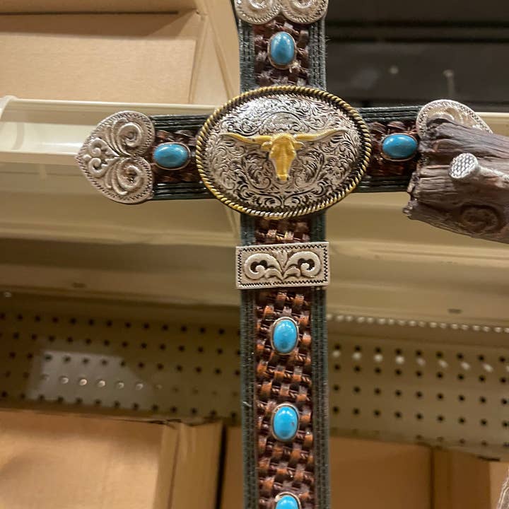 Broads Market - Wholesale Wall Cross - Western Belt Buckle Crosses Set of 3