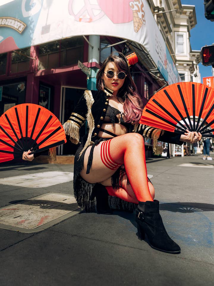 Kix'ies - Wholesale Stockings - Women's - Hosiery- Sandra Red Fishnets Thigh-Highs Stockings1