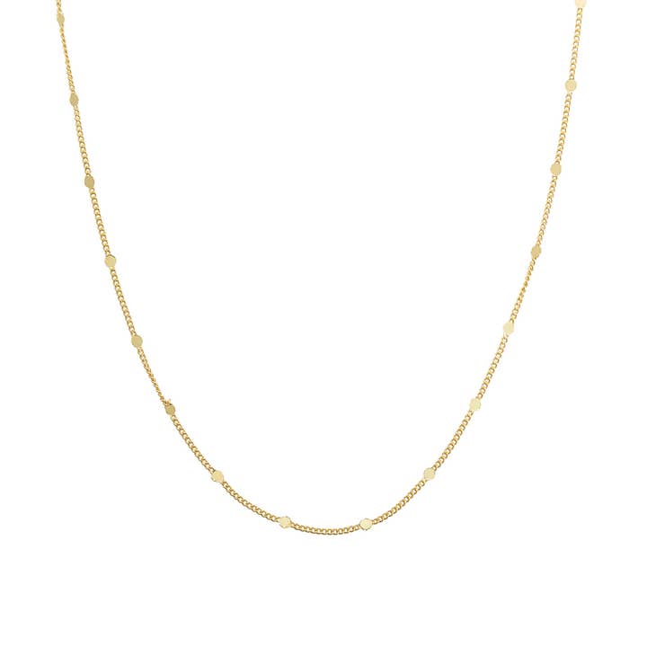 Collier Ras-du-Cou Fin Réfléchissant en Or 18K pour la vente par Brenda Grands Jewelry