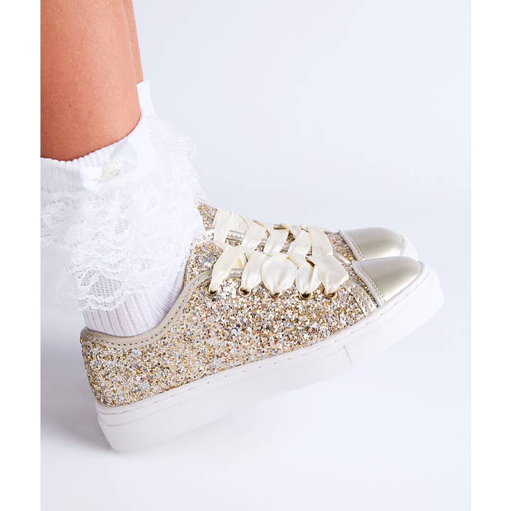 Sevva Ltd. - Wholesale Lifestyle Sneakers - Kids - Trinity Glitter Sneakers in Rainbow, Navy1