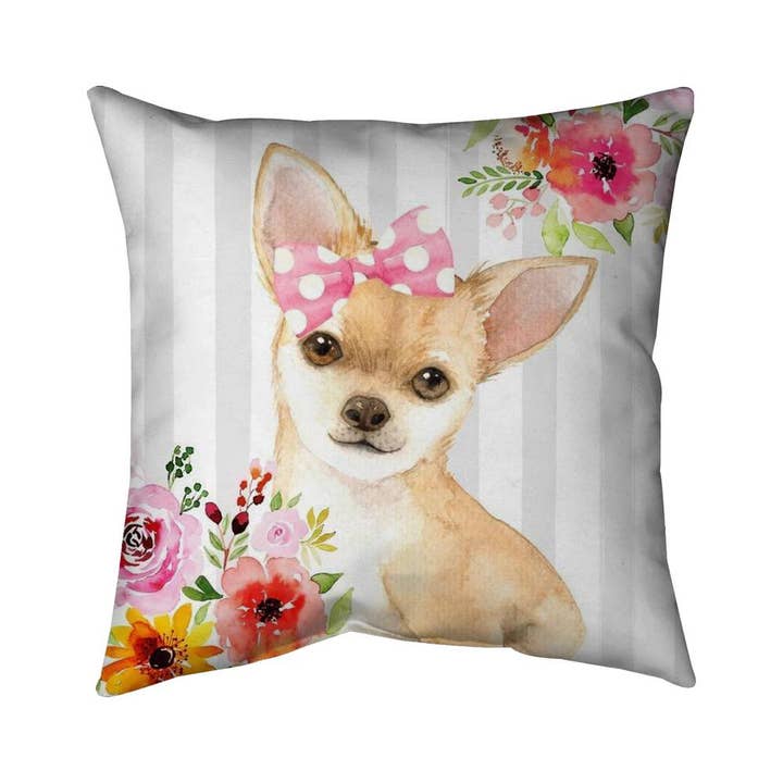 Blå Chihuahua hund | Invändig kudde 20 ”x 20" för wholesale på Faire